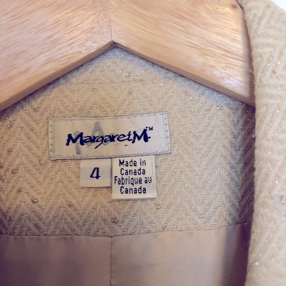 Cream with Gold Specs 3/4 Blazer - Picture 2 of 5